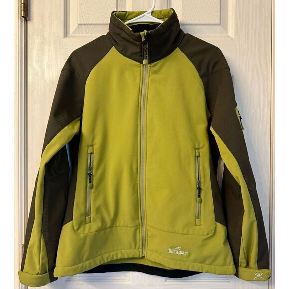 NWOT Terramar Green Gray Full Zip Lightweight Soft Shell Jacket Men’s Medium - Picture 1 of 11